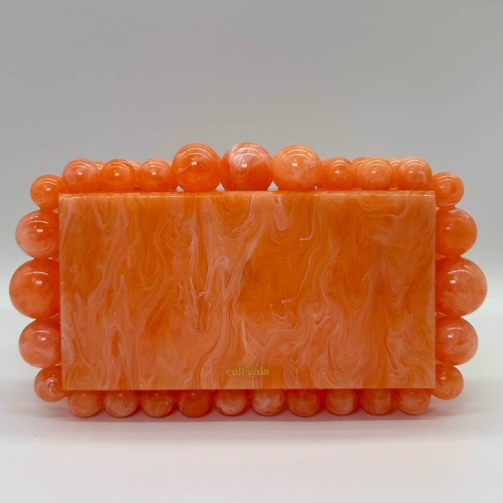 Cult Gaia Eos Clutch Orange Acrylic Clutch
